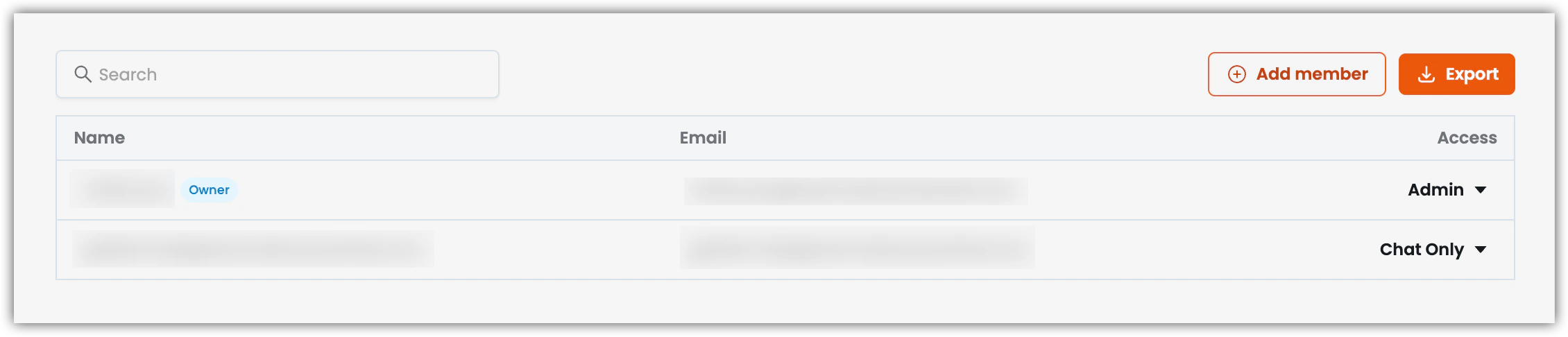 Screenshot highlighting the export button.