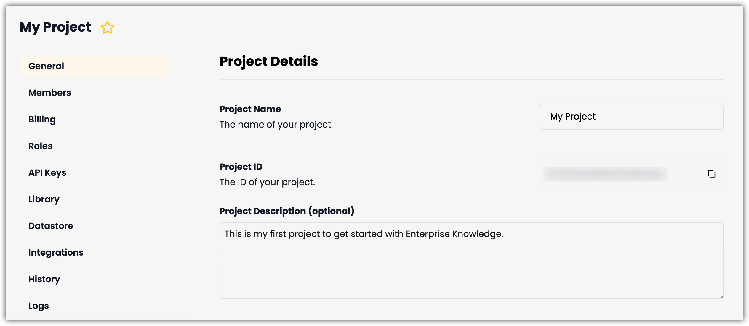 Project Details screenshot