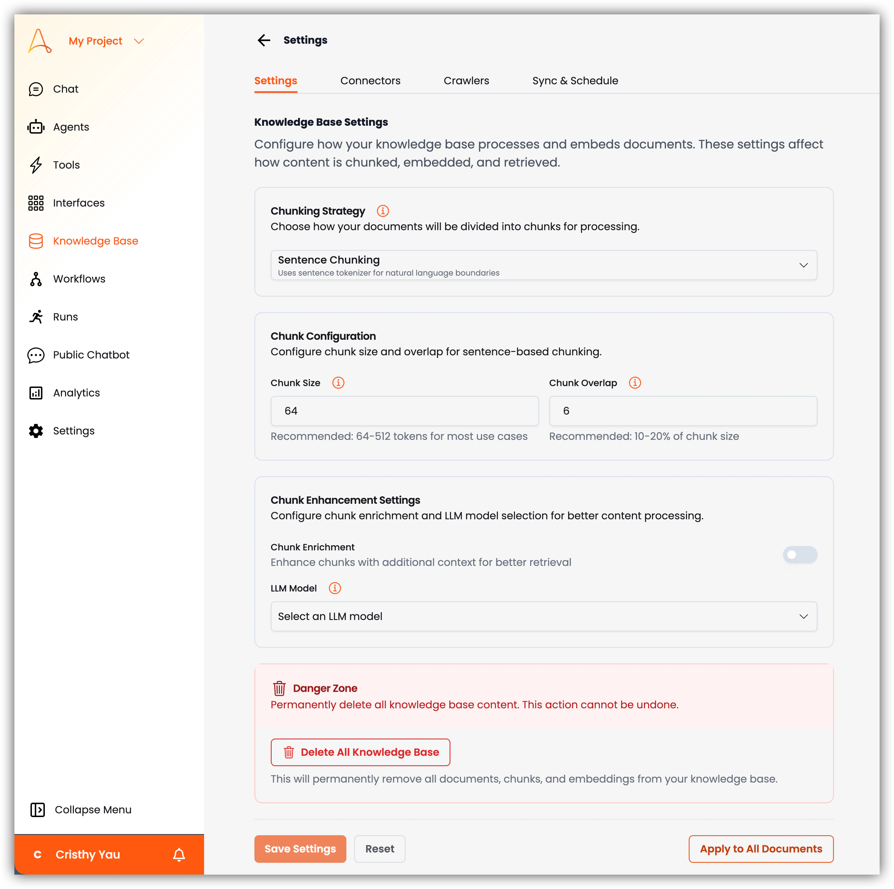 Knowledge Base Settings