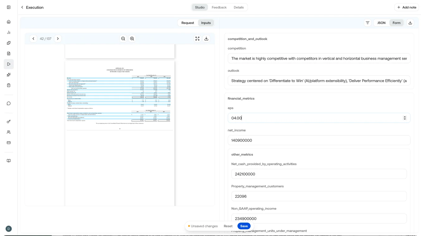 Form feedback view