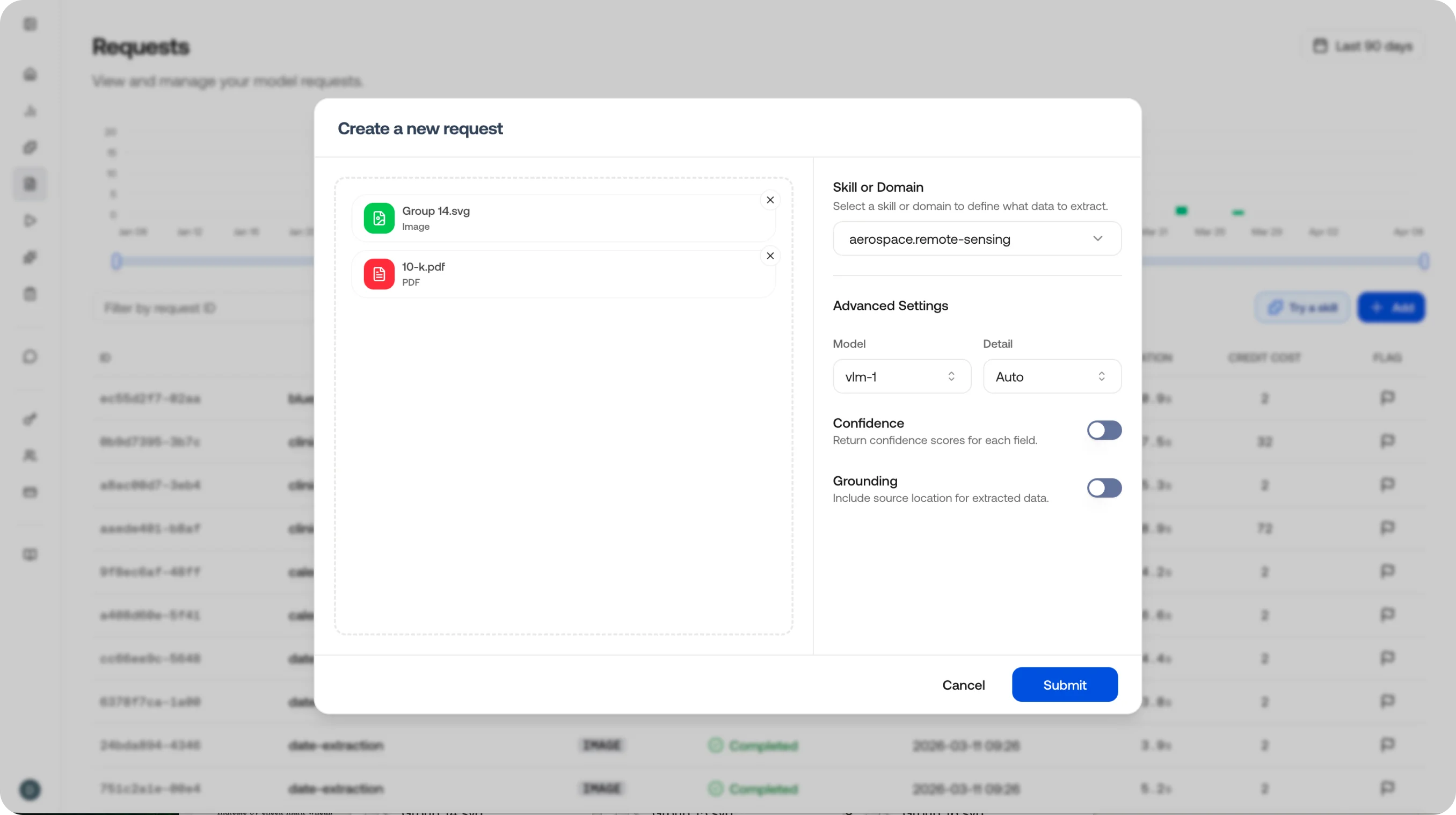 Create a request