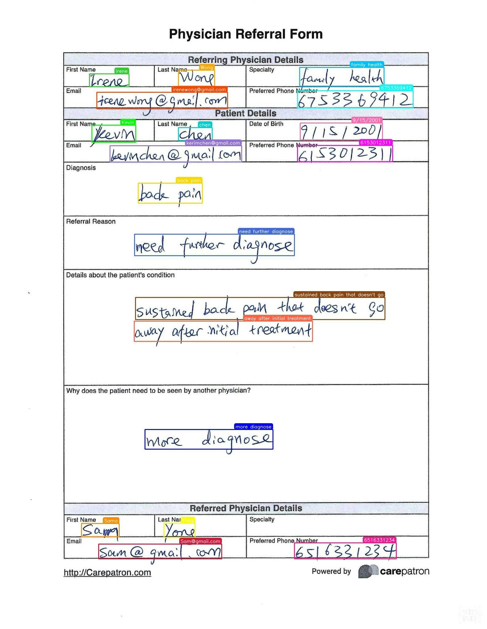 Document form grounding example