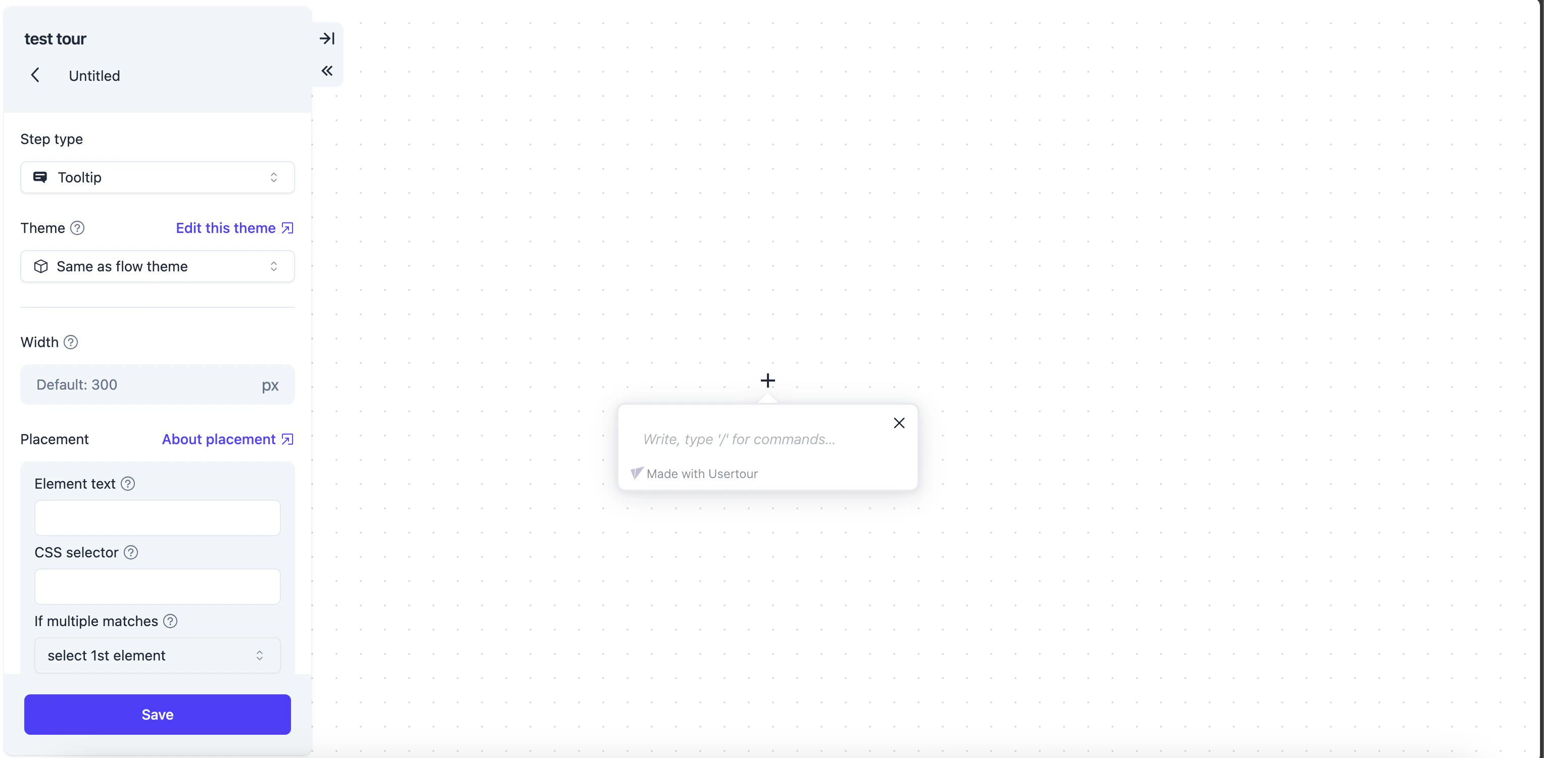 Usertour flow ID in URL