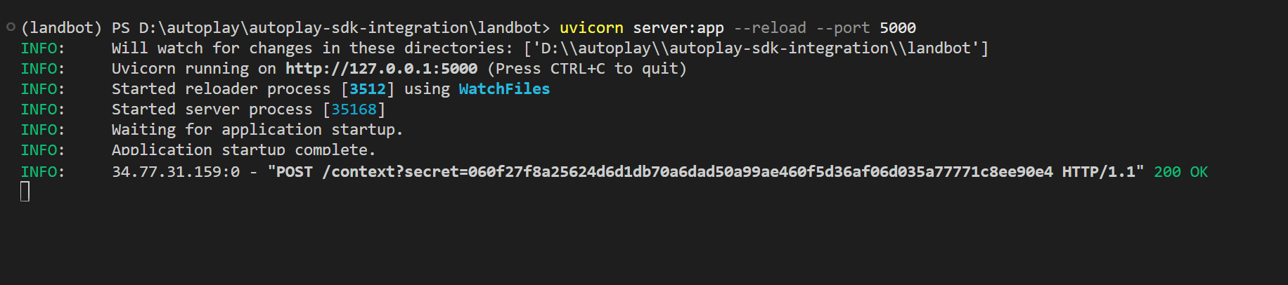 Landbot support AI agent responding with real-time user context