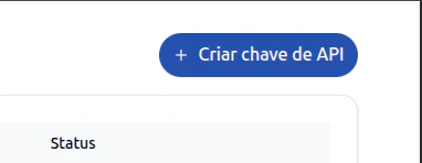 Botão para criar uma nova chave de API na plataforma Autorize