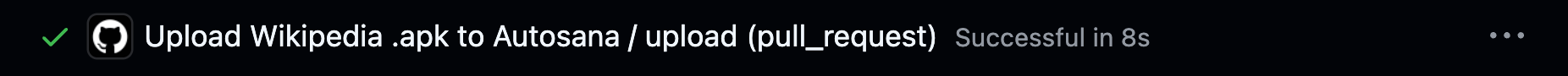 Autosana GitHub Action uploading a build