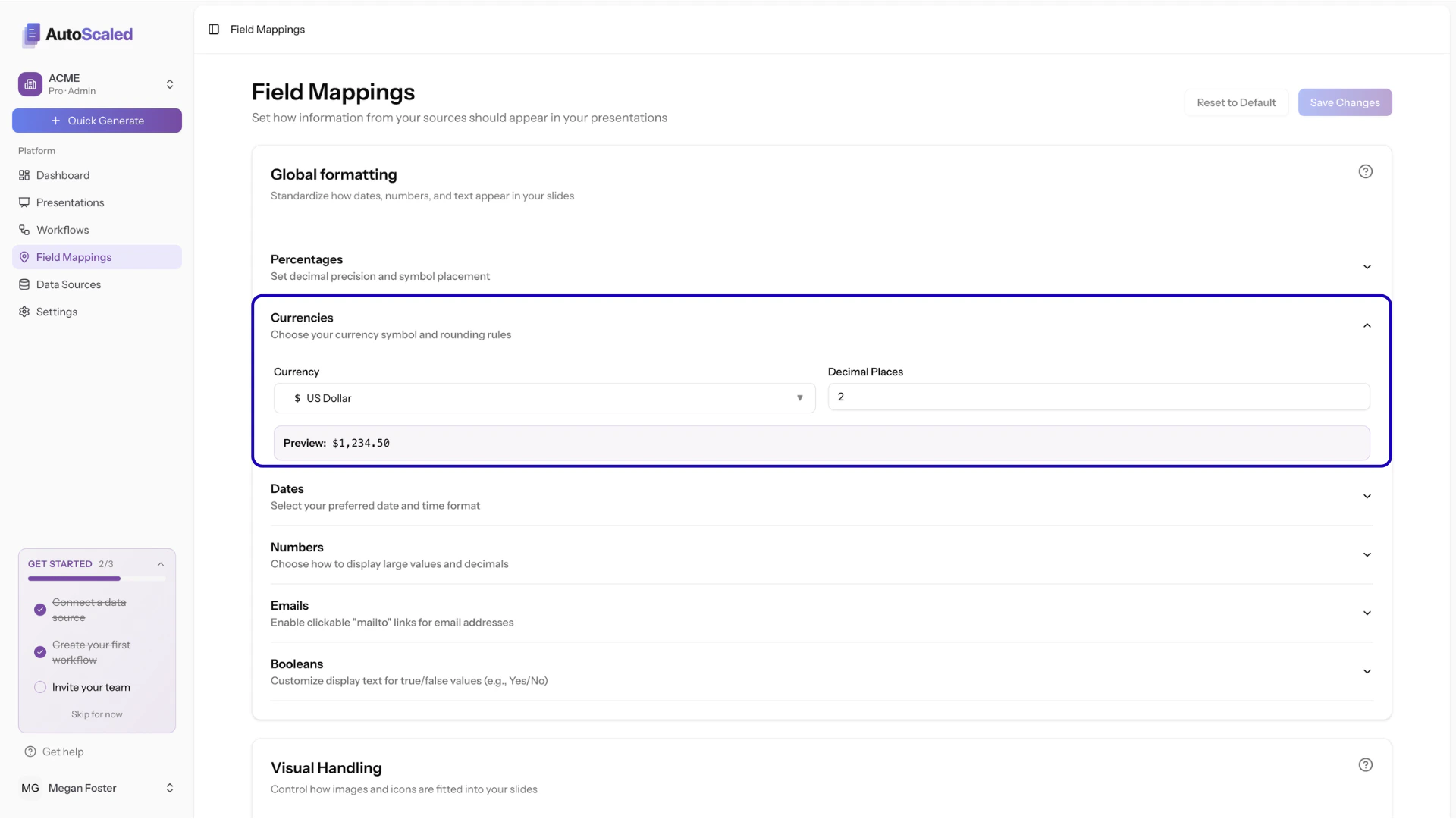 Formatting currencies from your CRM in AutoScaled