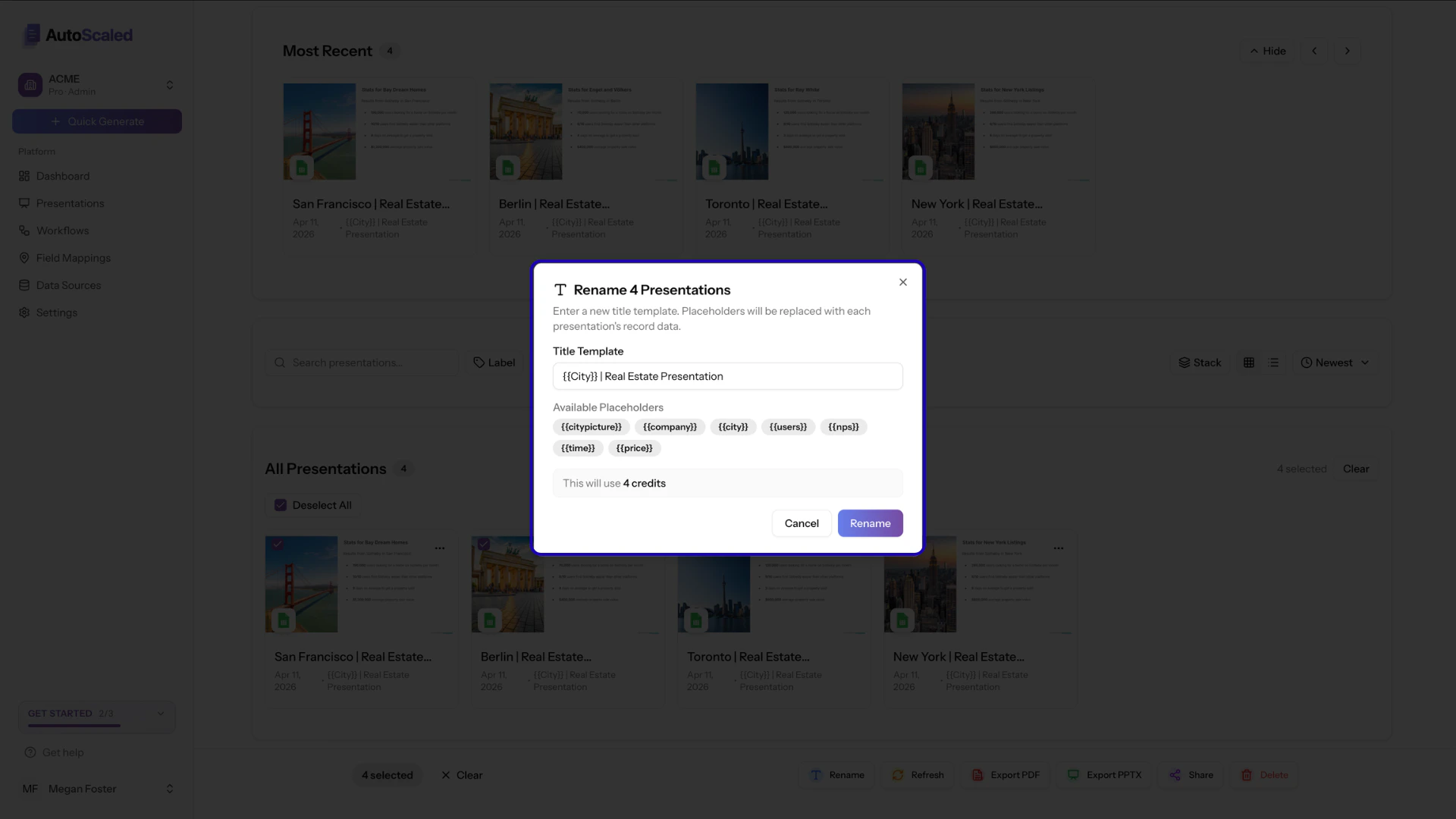 Bulk updating presentation names across Google Drive via AutoScaled