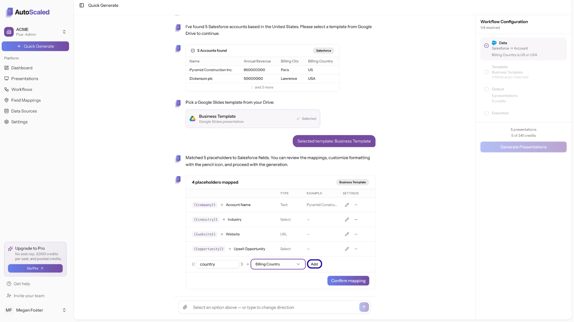 Confirming additional placeholder mappings in AutoScaled
