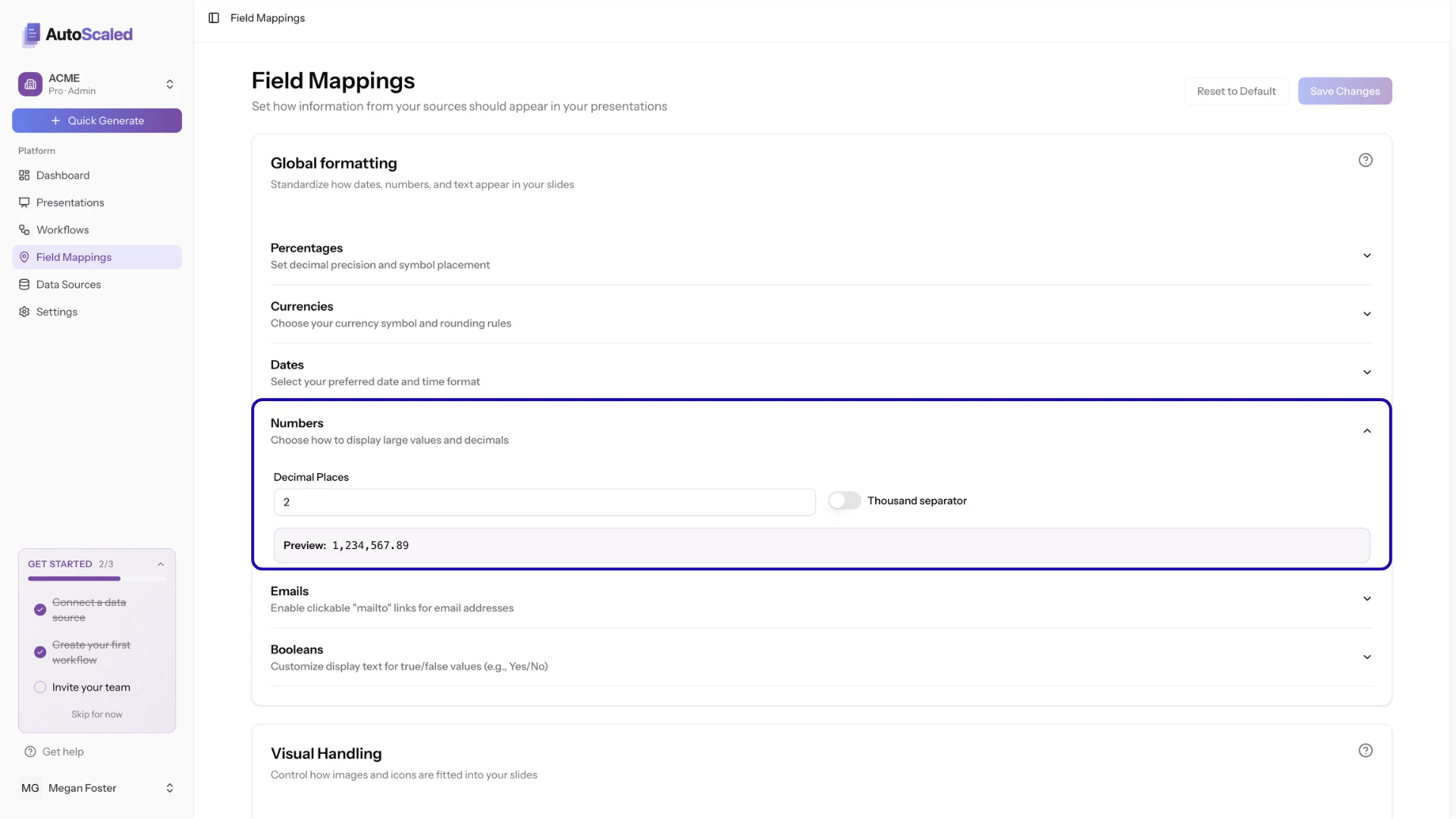 Formatting numbers from your CRM in AutoScaled