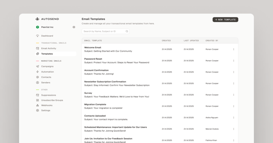 Email Templates - AutoSend Documentation