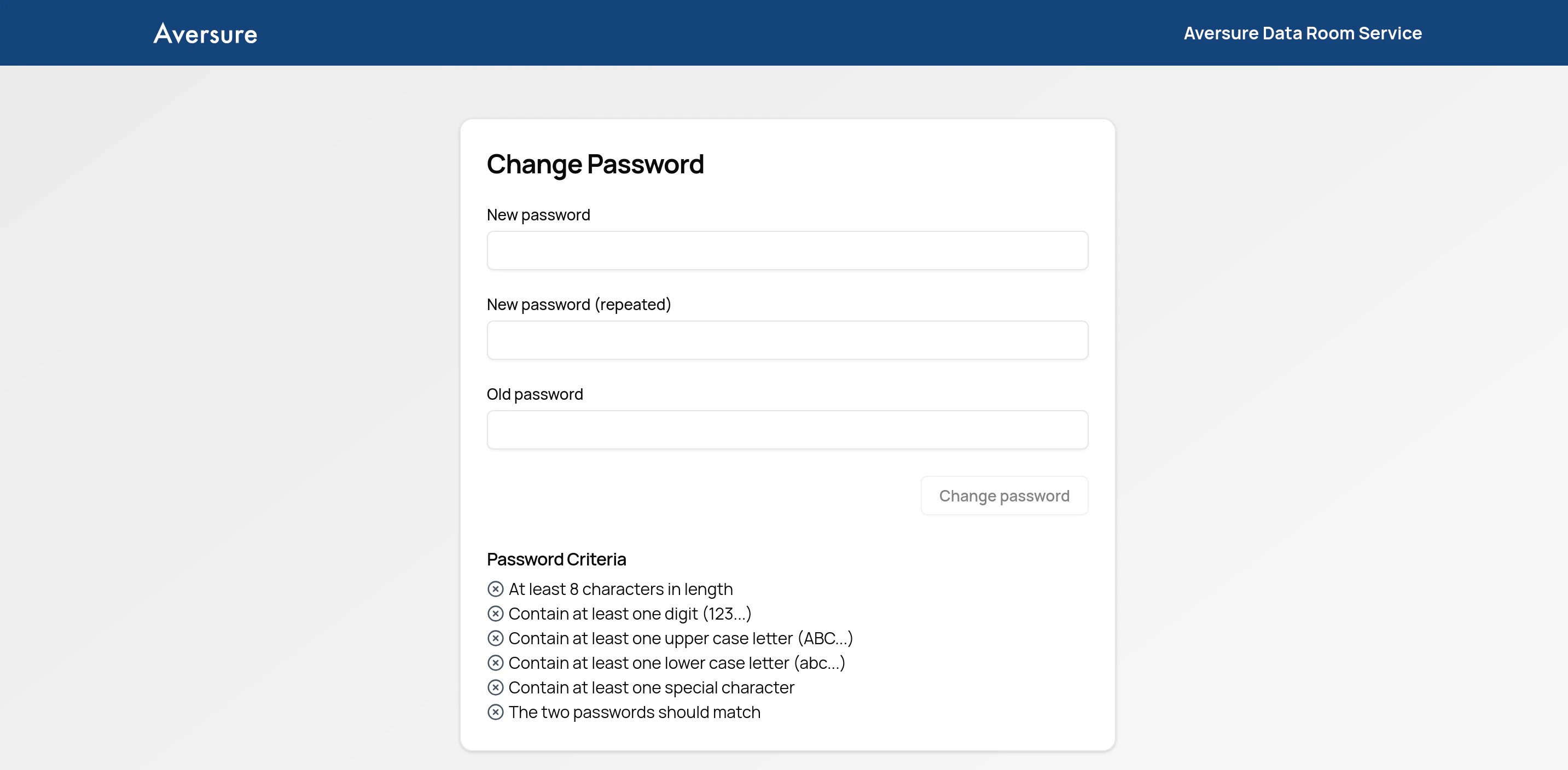 Change password