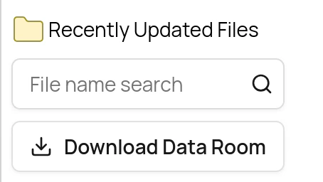 Download Data Room button in the folder tree