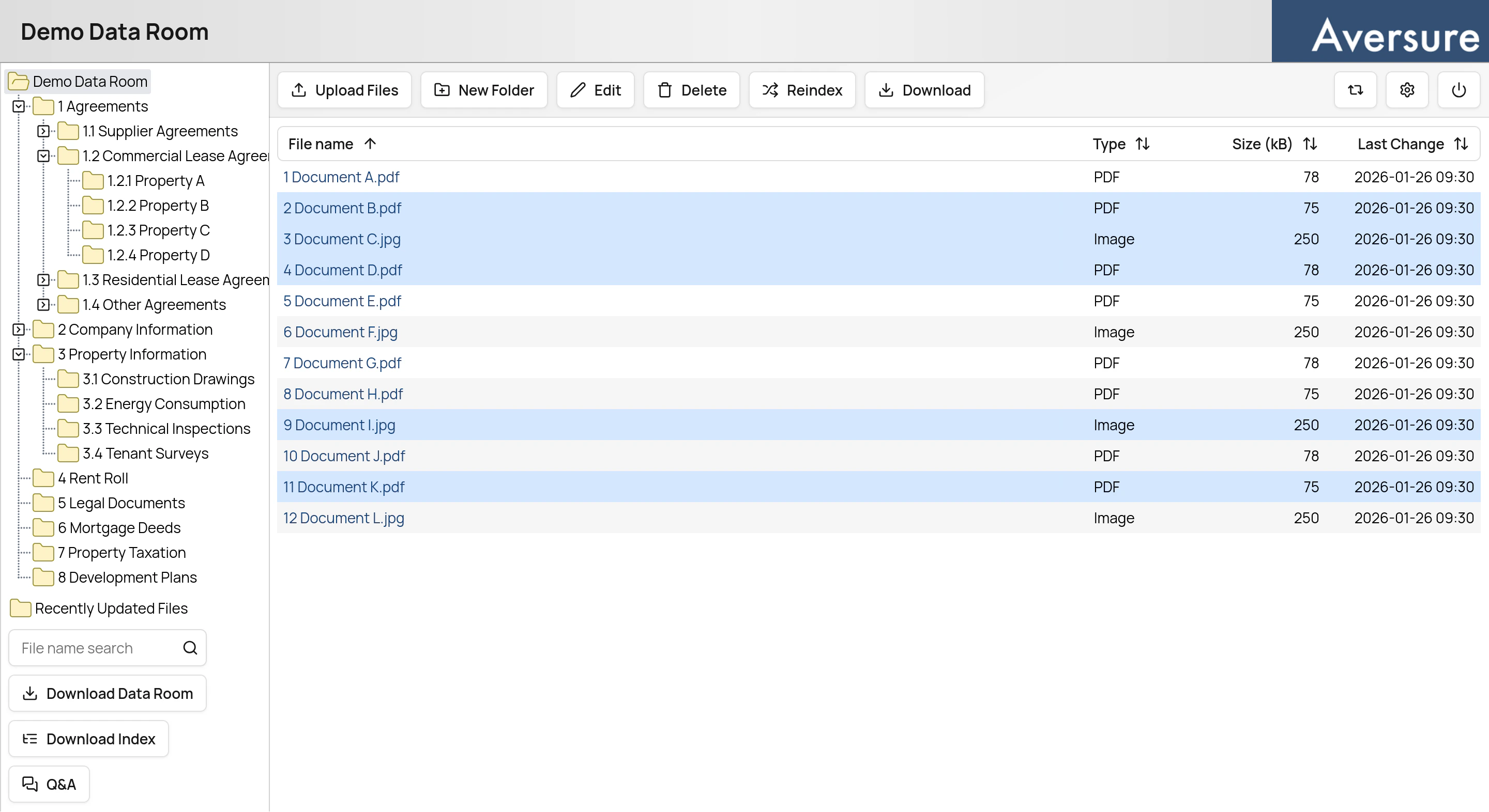 Selecting multiple files