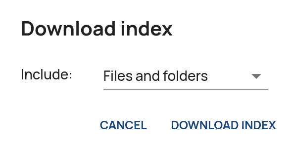 Download index options