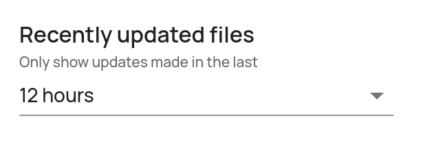 Limiting recently updated files