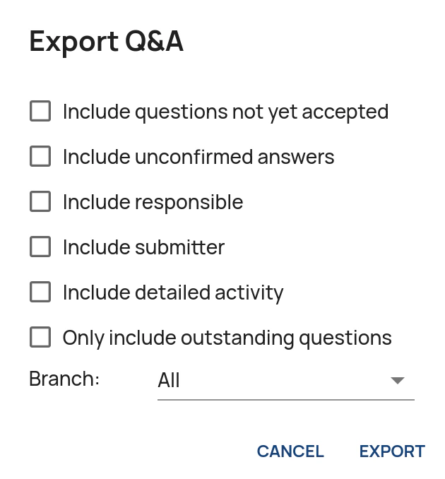 Export Q&A