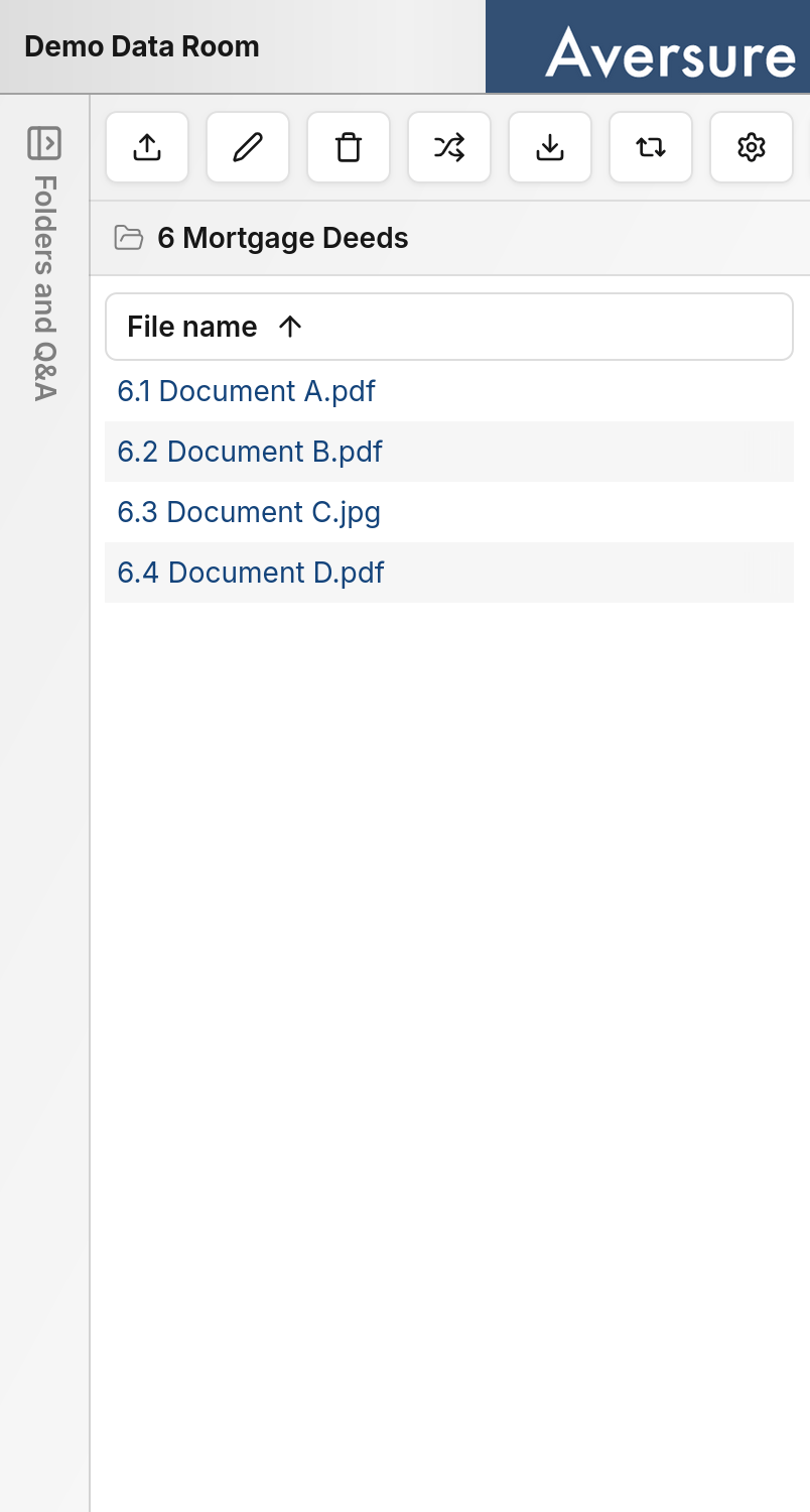 File table on mobile
