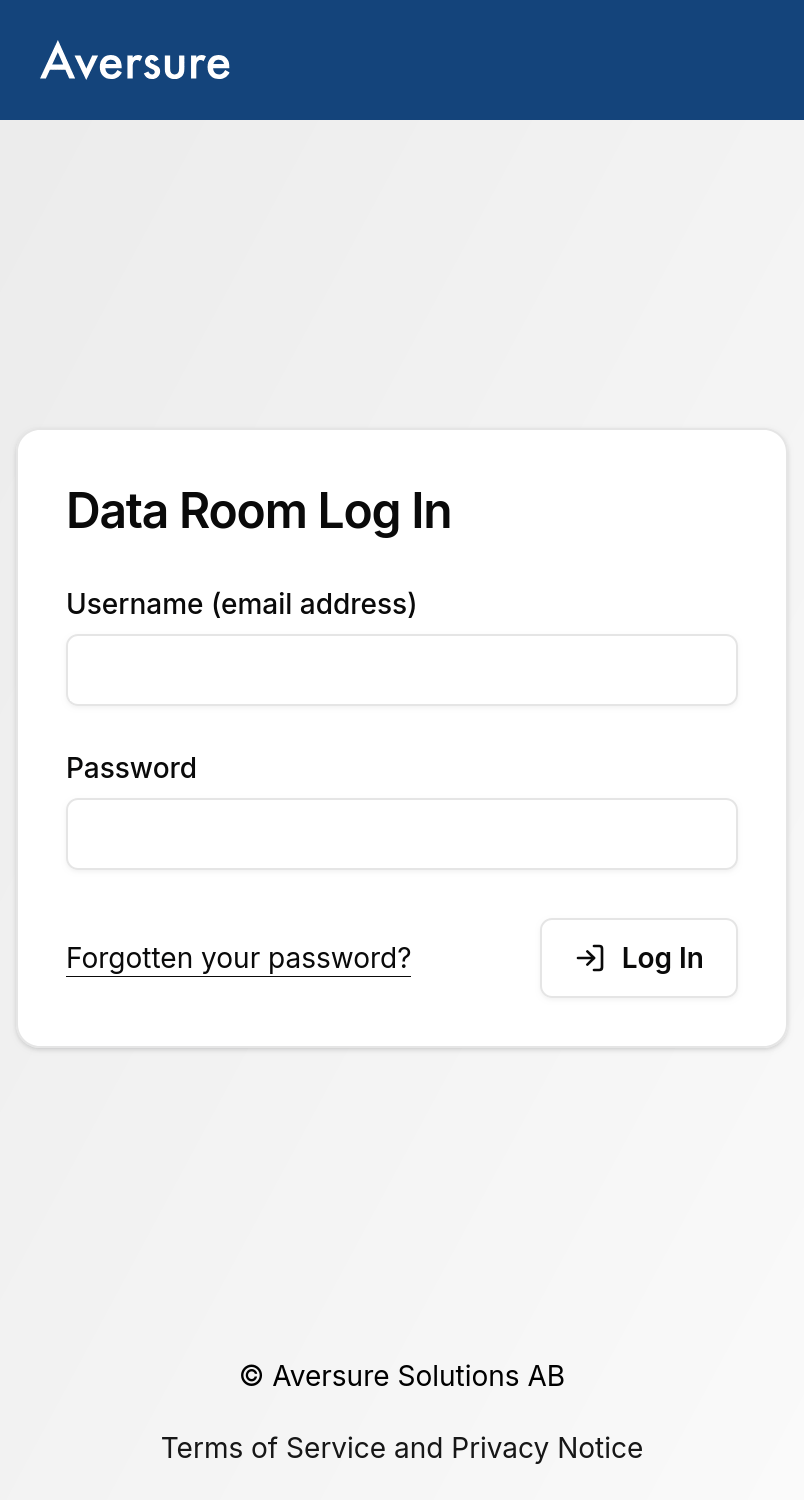 Log in to the Service on mobile