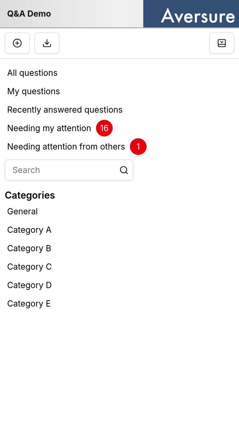 Q&A overview on mobile