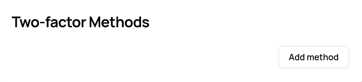 Add 2FA method