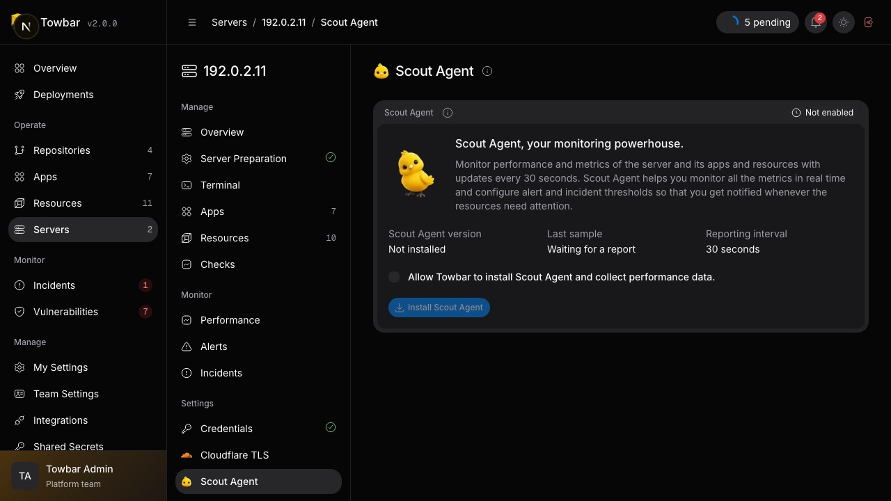 Choose retention and consent before installing Scout Agent.