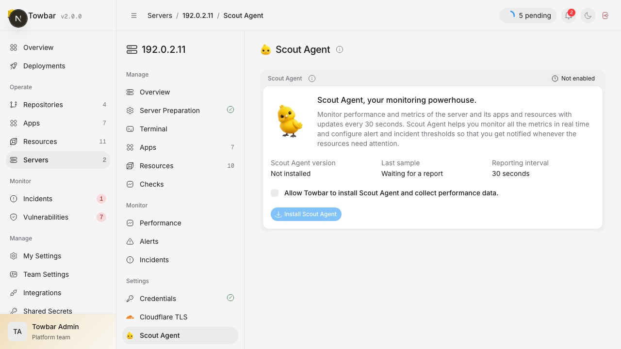 Choose retention and consent before installing Scout Agent.