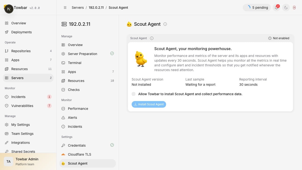 Choose retention and consent before installing Scout Agent.