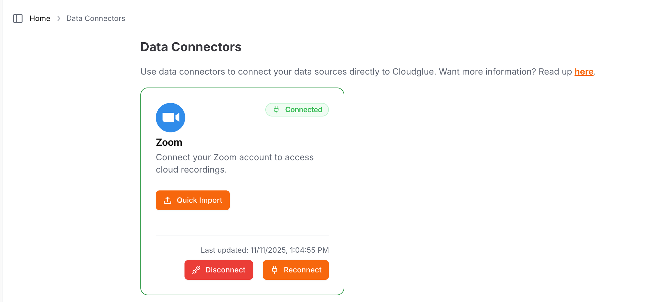 Zoom Connector Architecture