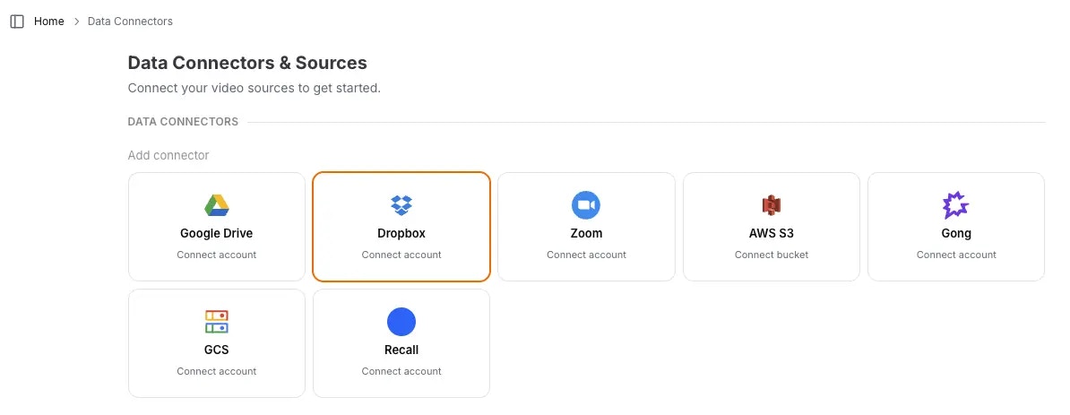 Dropbox data connector focused