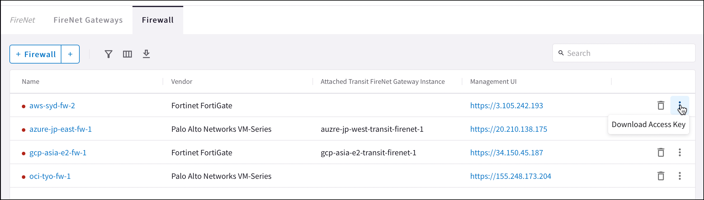 Firewall Download Key
