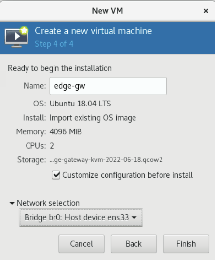 KVM name VM and customize configuration
