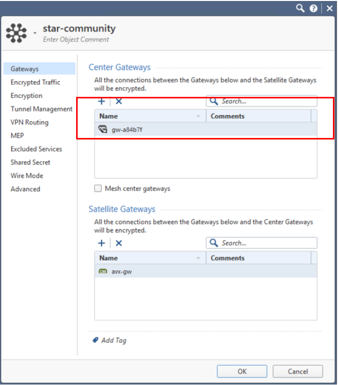 Star community gateway selection