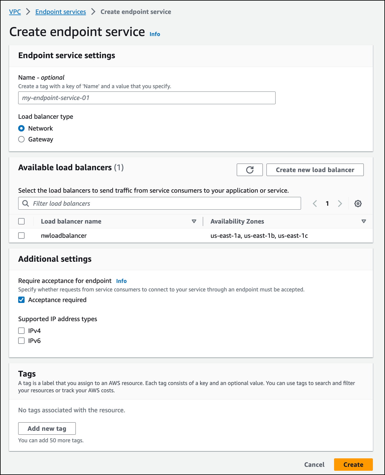 Create Endpoint