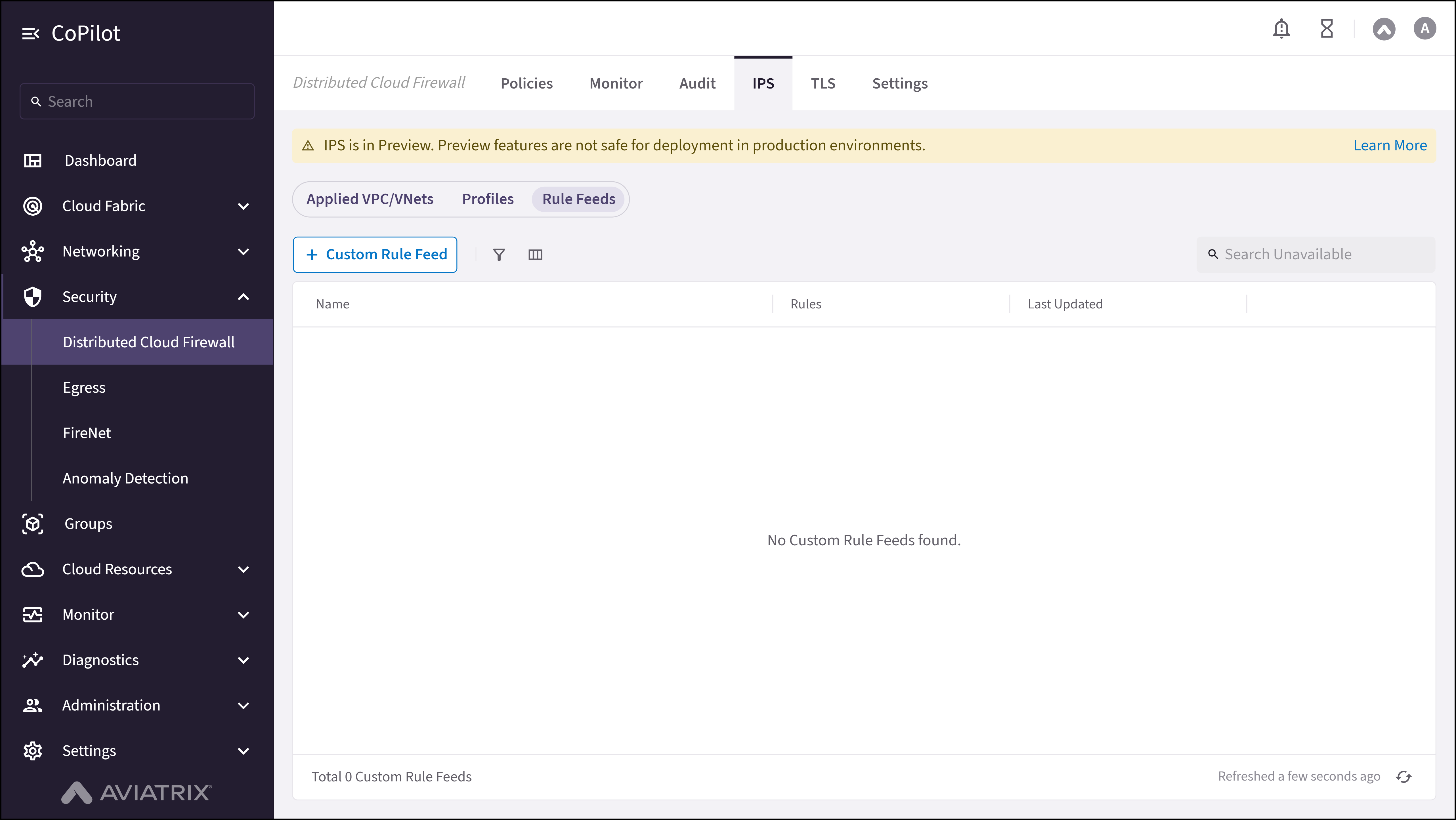 Distributed Cloud Firewall: IPS Rules