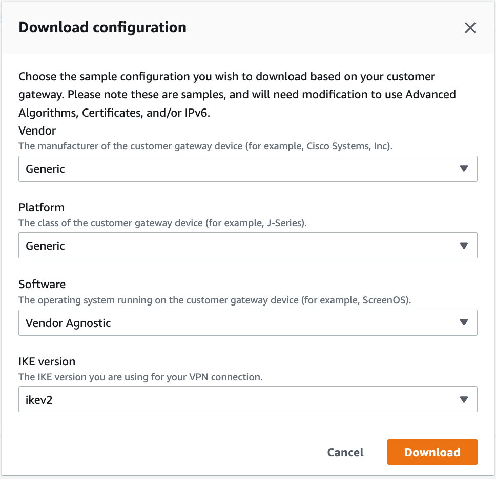 download vpn configuration dialog