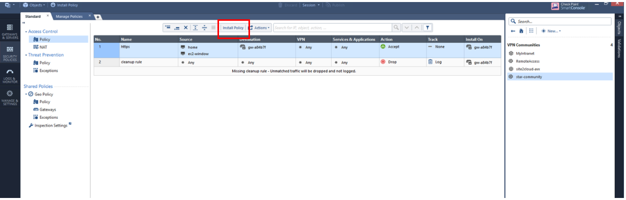 Firewall rule for VPN traffic