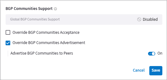 BGP Communities Gateway Setting 2