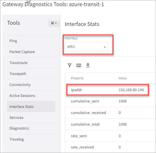 HA Transit Gateway interface information