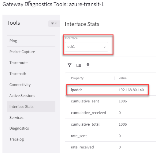 HA Transit Gateway interface information