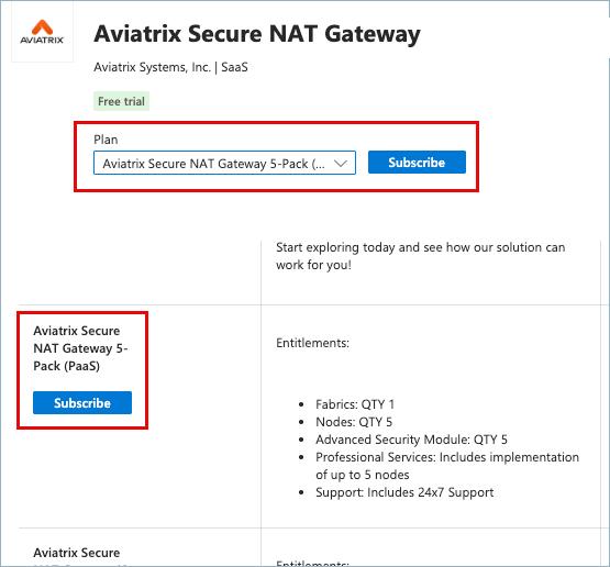"azure marketplace page"