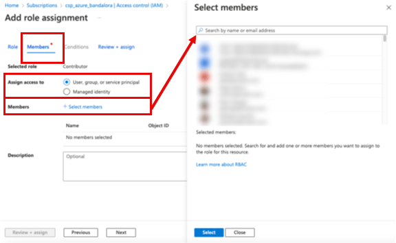 azure add role page