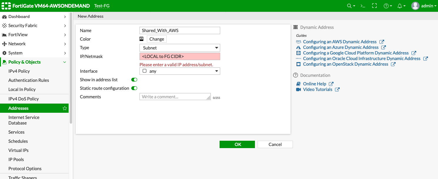 Shared with AWS Configuration