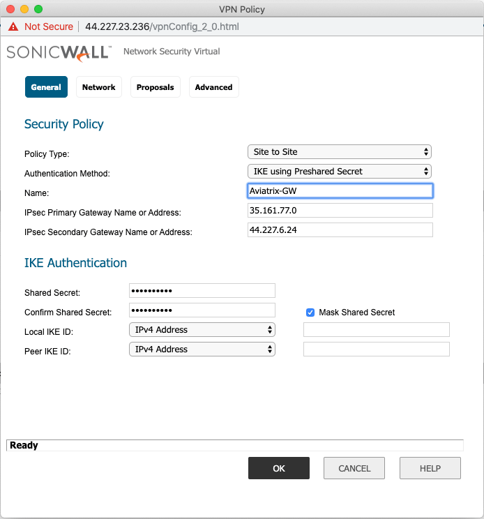 Failover VPN Settings