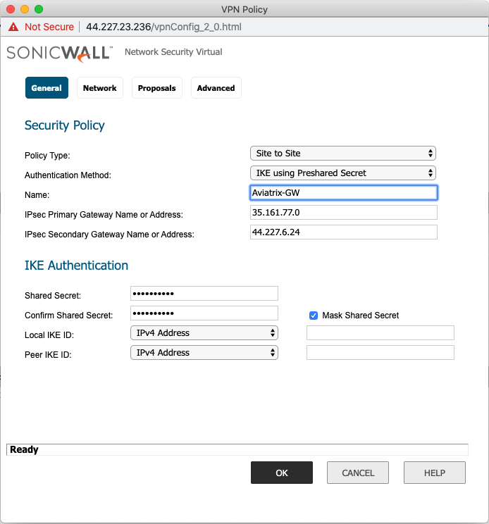 Failover VPN Settings