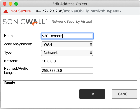 Address Object for the Cloud Network