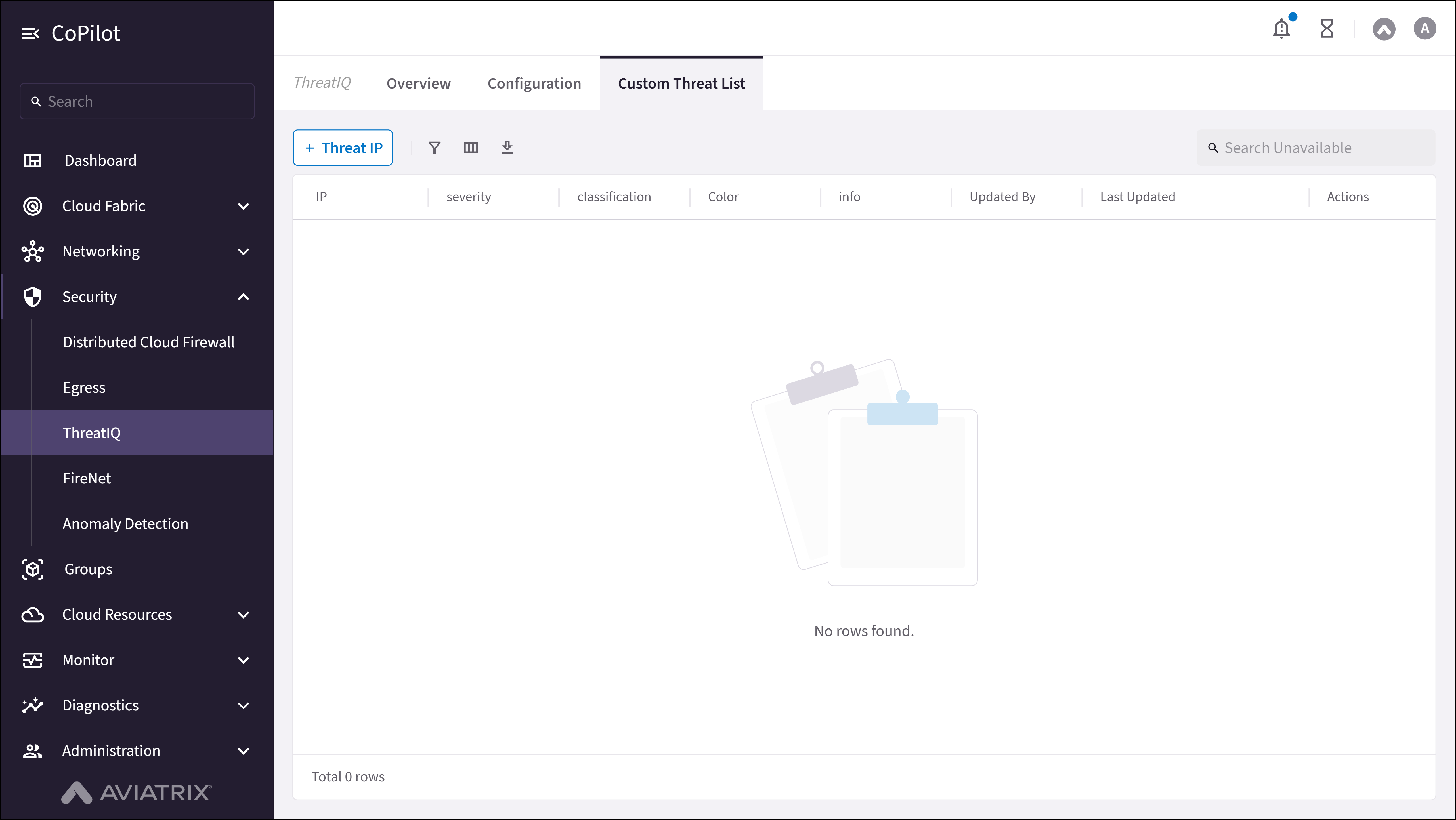 ThreatIQ: Custom Threat List