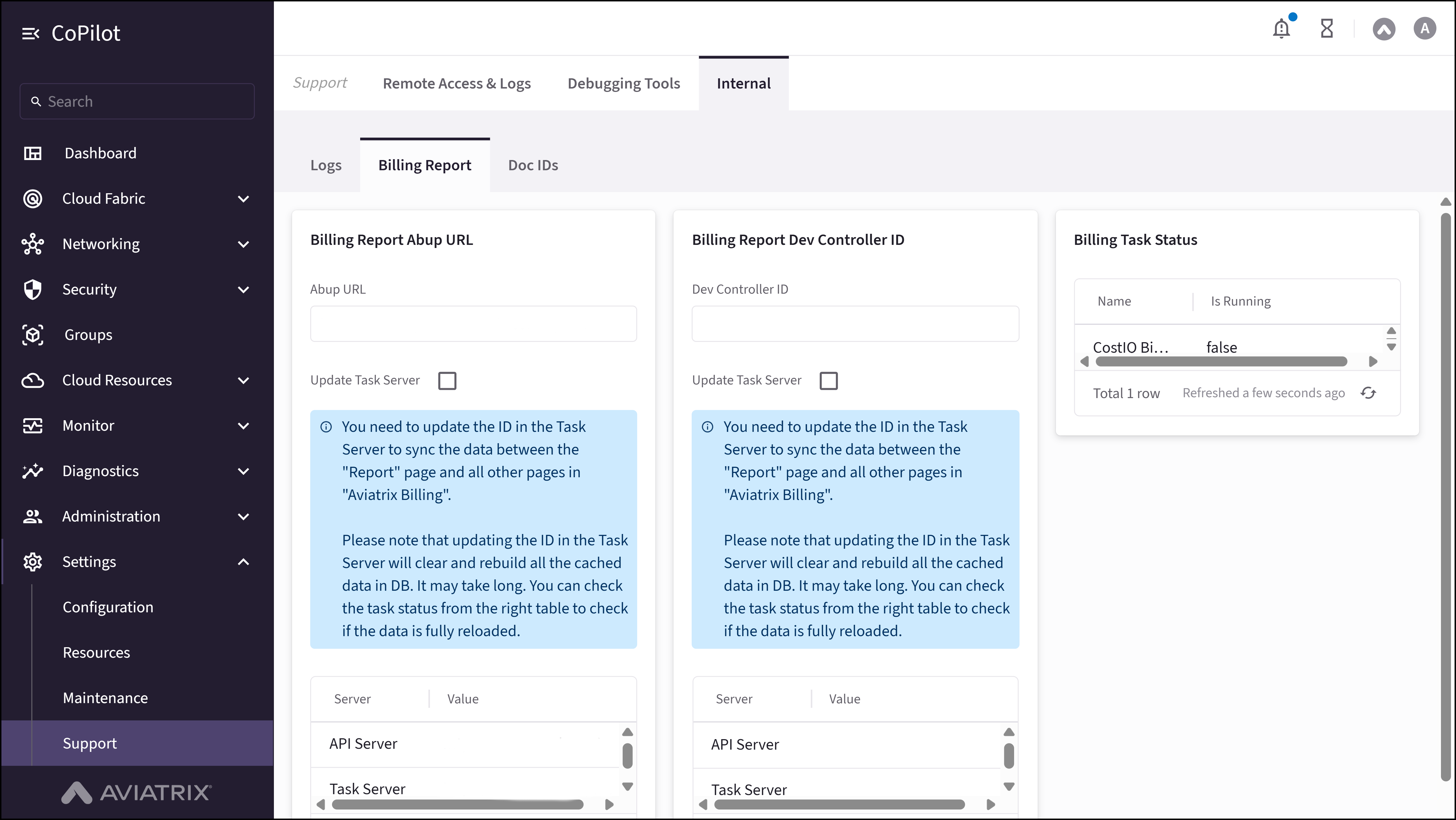 Support: Internal - Billing Report