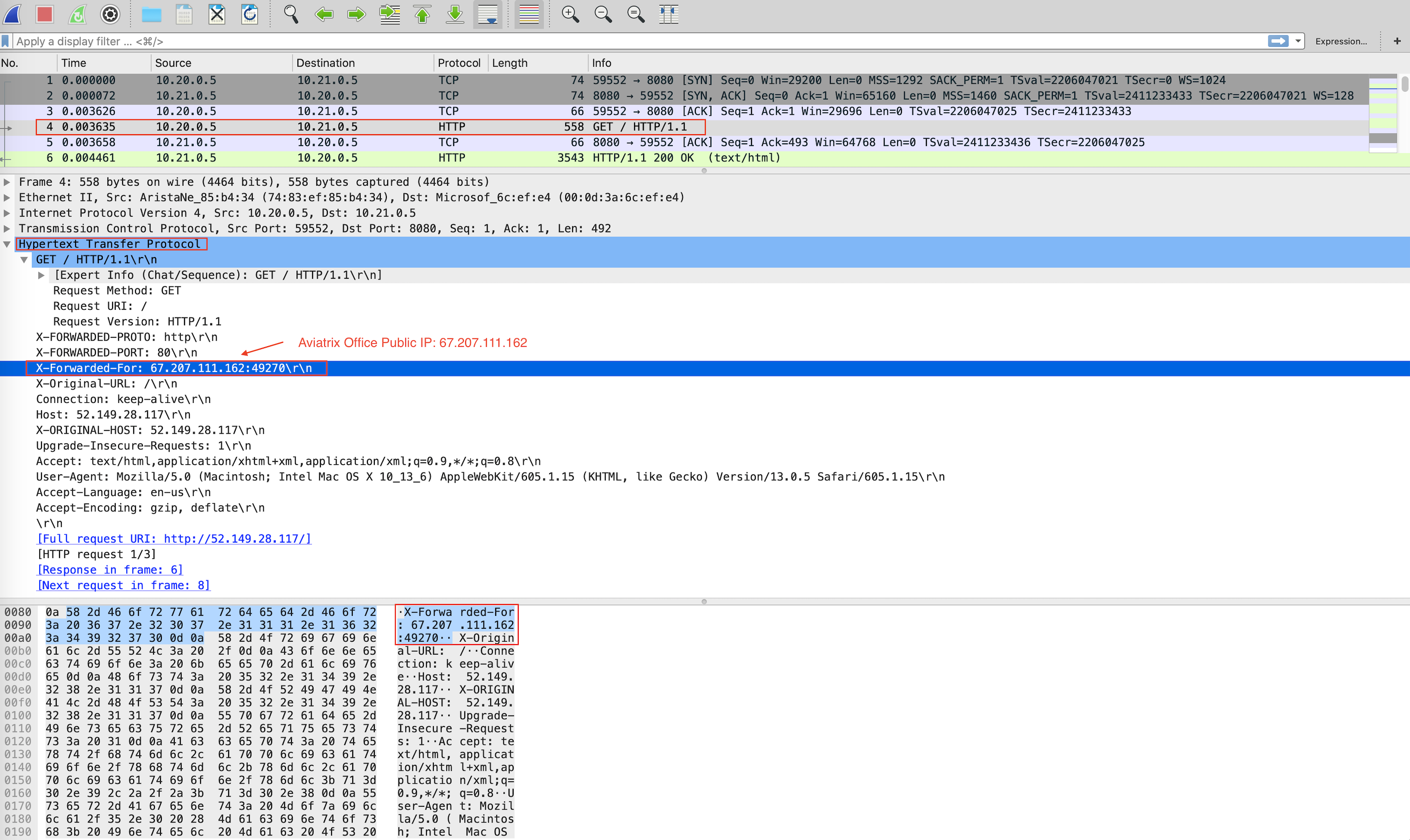 Azure Server Wireshark