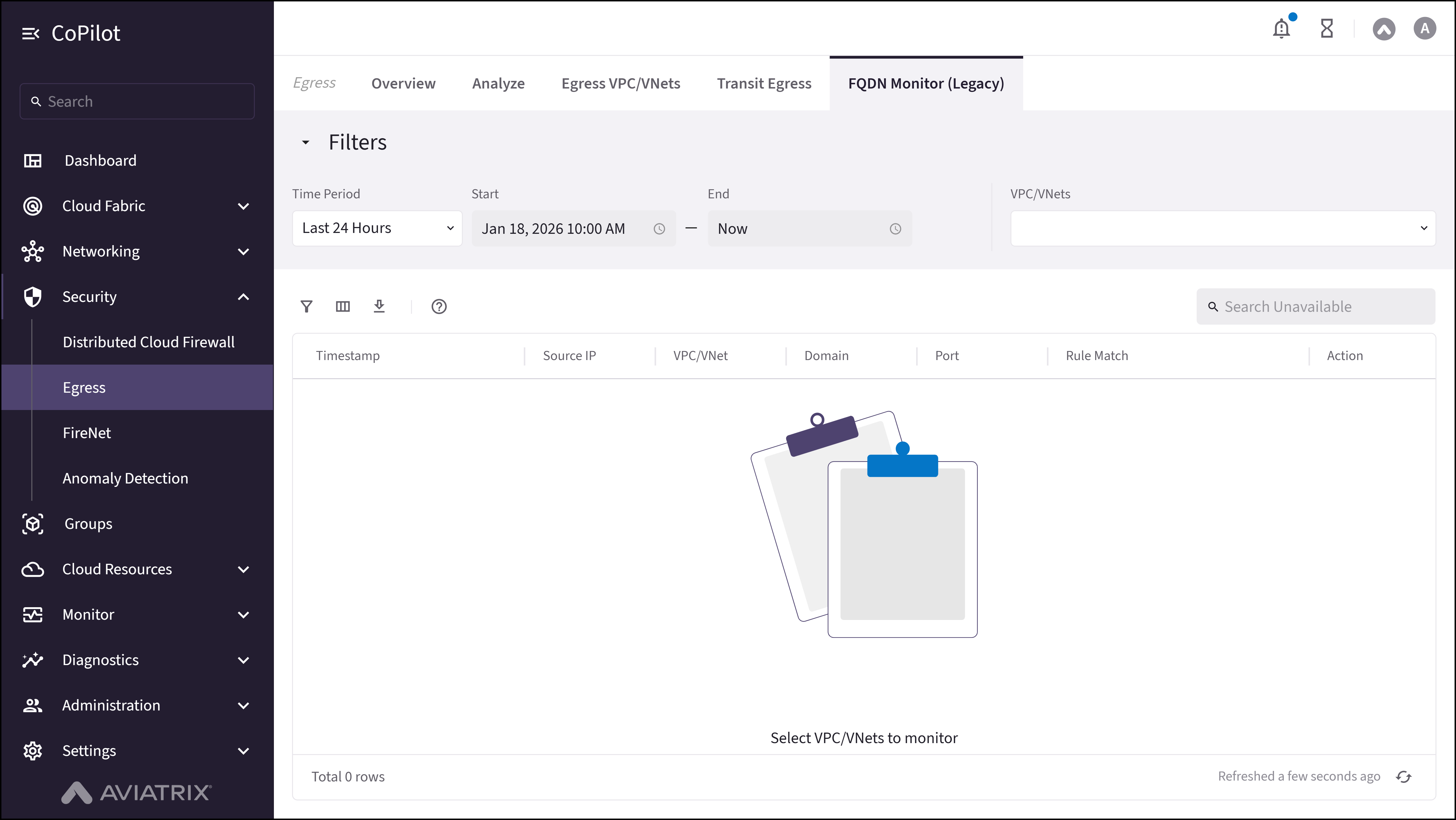 Egress: FQDN Monitor (Legacy)